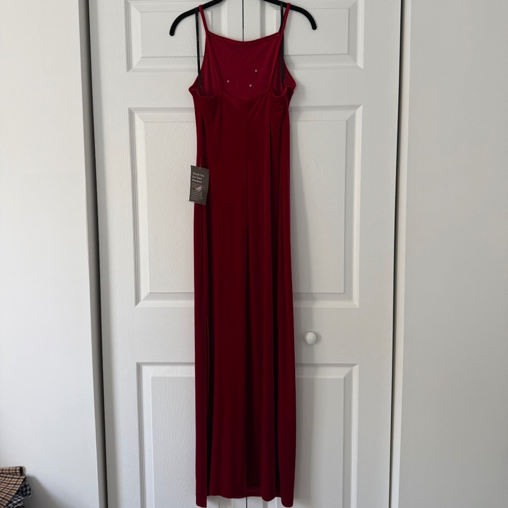 Red Velour Formal Dress - Picture 2 of 7